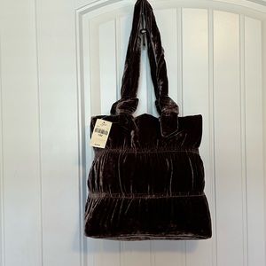NWT Women’s J.Jill Velvet slouchy bag